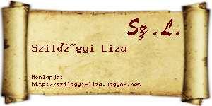Szilágyi Liza névjegykártya